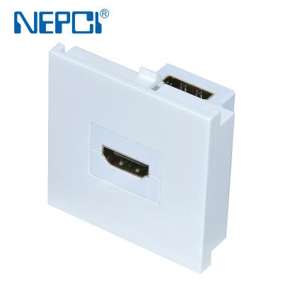 China XJY-HDMI-07 ABS Face Plate 1 American Style Left Dual Port Wall Plate With Face Plate for sale