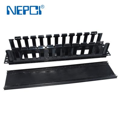 China Chinese Plastic Network Cabling System Manufacturer NEPCI Patch Panel XJY-GJ-48-2U 2u Cable Management With Ring Size 87.5 Or 93mm Distribution Frame for sale