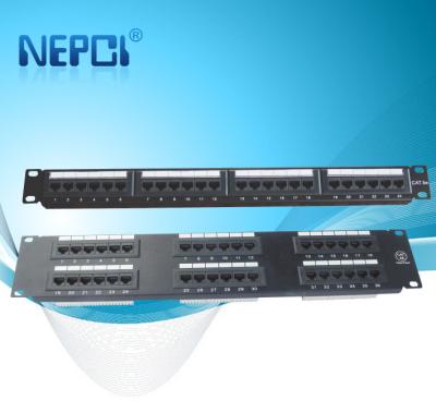 China CAT5E/CAT6 Ports 24 48 Patch Panel UTP PATCH PANEL Cabling Ports for sale