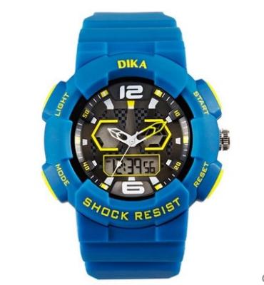 China Dual Display Digital Sports Watches For Men In Blue Color Analog Style for sale