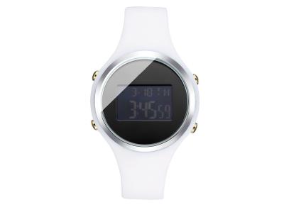 Cina Gli orologi di Digital LCD delle donne di modo uniscono in lega il caso, banda di bianco del silicone in vendita