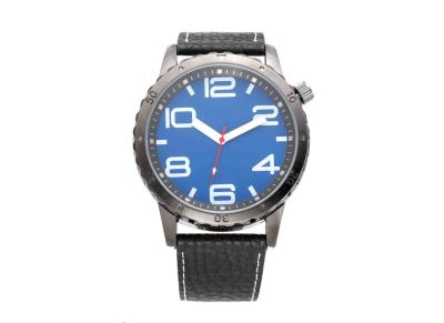 China Water Resisitant Leather Quartz Watchfor Men / Women Round Analog Display for sale