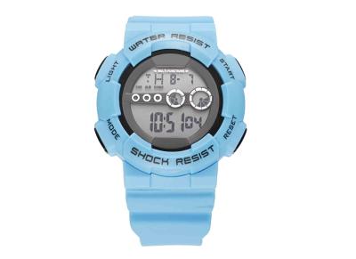 China 12 / 24 hr Sport Unisex Wrist Watches Blue , LCD Chronograph Alarm Watch for sale