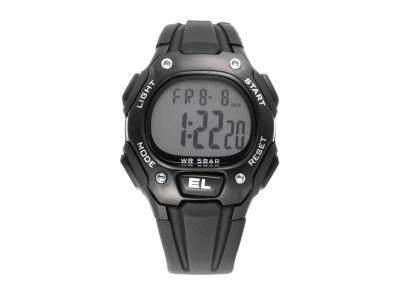 China Black PU Waterproof Sport Watch For Man , Gents Chronograph Watch for sale