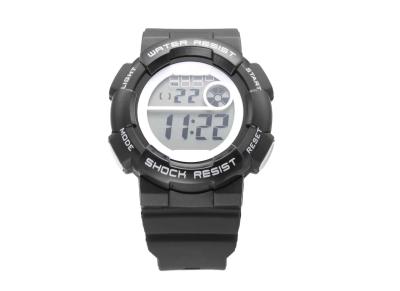 China Reloj del deporte de la prenda impermeable del OEM LCD con el cronógrafo, radio, alarma en venta