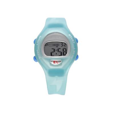 China Reloj de Digitaces de encargo del silicón de la atmósfera del azul 3, relojes del cronógrafo de la muchacha en venta