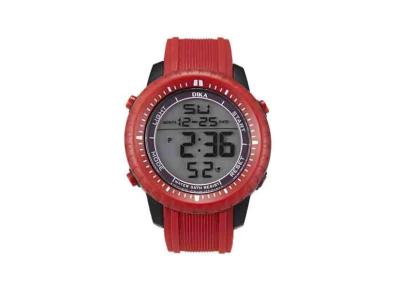 China Red Waterproof Wrist Watches With LCD Screen , Womens Sport Watches for sale