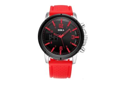 China Daily Alarm Big Face Quartz Digital Dual Display Watch For Student , Lady Wrist Watch for sale