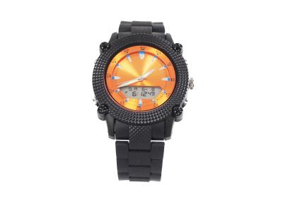 China Customized Colorful Big Face Analog Digital Wrist Watch With PU Plastic Band for sale