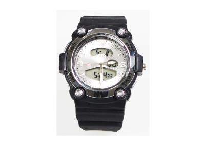 China Cool Black ABS Plastic Case Analog Watch With Digital Display / EL Backlight for sale