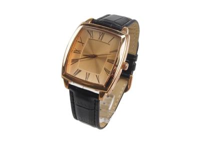 China Fancy Luxurious 3ATM Waterproof Unisex Genuine Leather Quartz Watch Alloy Case for sale