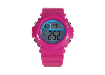 China 30M Water Resistant Red ABS Case And PC Band LCD Digital Watches As Gift For Kid for sale