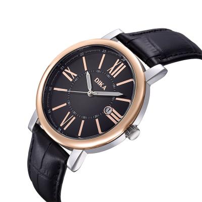 China Luminous hand analog quartz watch with miyota AL32 movt genuine leather band for sale