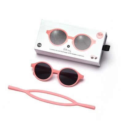 China Fashion Wavy Sunglasses Baby Polarized Sunglasses Boys Girls Sunglasses Children Cute Round Silicone Lenses 0-9 Years for sale