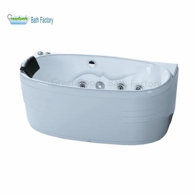 China Single Skirt 1 Person Hot Tub Back To Wall Whirlpool Bathtub for sale