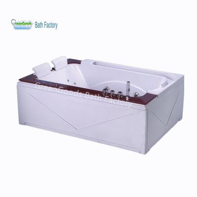 China Single Skirt CE Exporting Large Tubs Jet Hydro Whirlpool Massage Bathtub Acrylic Alcove For Two Person Advance for sale