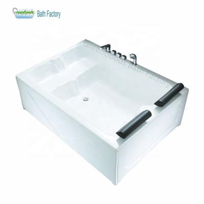 China Body Soaking CE Certified GreenGoods Sanitary Ware Korea Extra Large Double 2 Person Acrylic Apron Bathtubs With Bath Skirt for sale