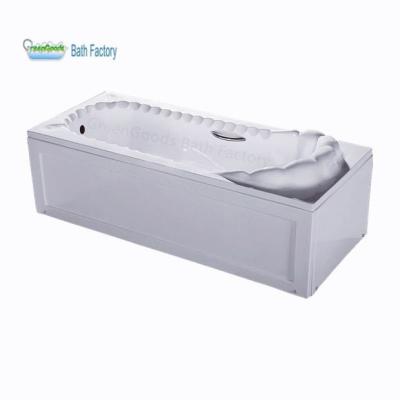 China 2 Wall Alcove Corner Bathtub Soaking Body Removable Skirt for sale