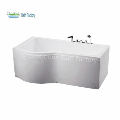 China Freestanding Soaking Bathtub Body Sale P Shape Bathroom Panel Left Hand for sale