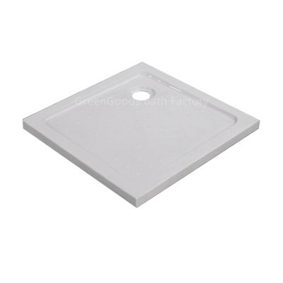 China Modern GreenGoods Bath Factory Custom Square Acryl Shower Tray With Drain for sale