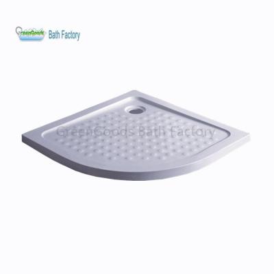 China 2021 Hot Selling Shower Sanitary Ware 100 X 100 Cm Customized Quadrant Fan Shape Pan Pure Acrylic Shower Tray for sale