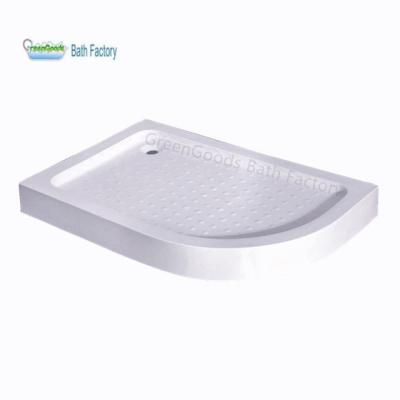 China GreenGoods Bath Factory Resin Shower Soaking Tray 120x60 Waste Body for sale