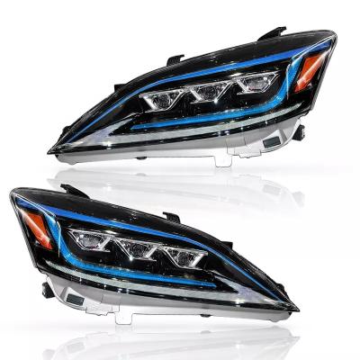 China Popular upgraded and modified automobile lamp headlights for Lexus es240 upgraded headlights three lens blue and red types for sale