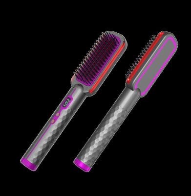 China Commercial Salon Equipment Hair Styler Comb Professional Quickly Heated Iron Hair Straightener Ceramic Flat Brush for sale