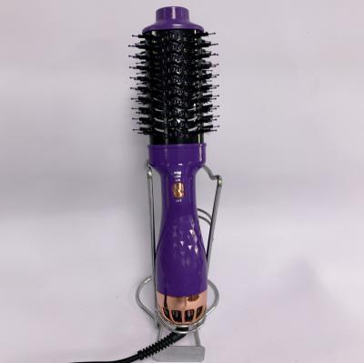 China Powerful Quiet Motor HY Logo Magic Hair Straightener Custom Curling Brush Fast Electric Hair Dryer Comb For Women for sale