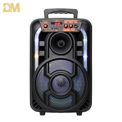 China New Design Dolby Digita 8 Inch Wired Stage Active Speakers 20W Rechargeable Battery Lightweight Speaker With Microphone Portable Speaker for sale