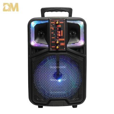 China Digita factory price DJ system dolby speakers led 8 inch disco light speaker cart speaker for outdoor activities for sale