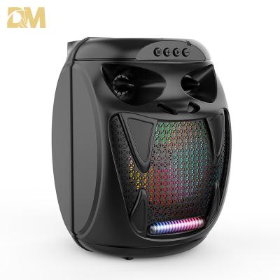 China New Arrival Dolby Digita 2023 Passive Outdoor Speaker LED Mini Portable Subwoofer Speaker Speak With Microphone For Outdoor Camping Party for sale