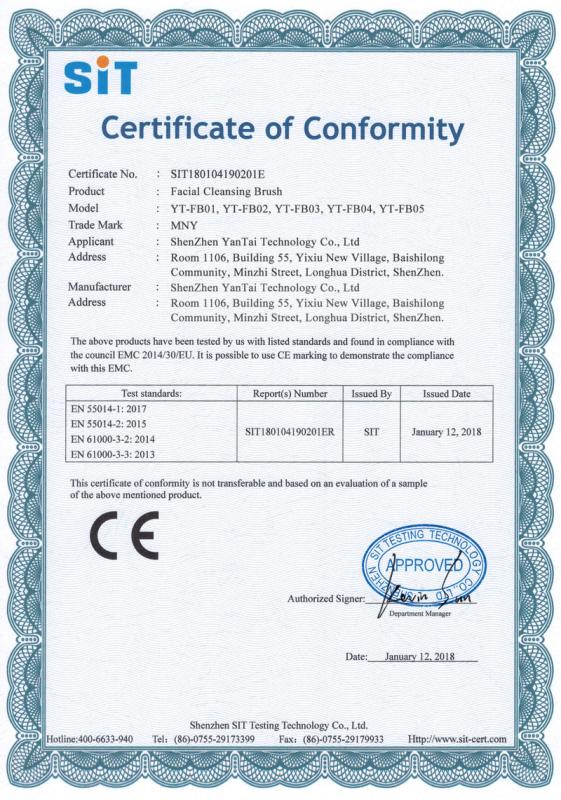 CE - Shenzhen Yantai Technology Co., Ltd.