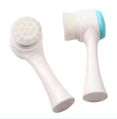 China 2020 New 2 in 1 Double Sided Silicone Facial Cleanser Manual Face Brush DEEPLY CLEANING For Personal Care for sale