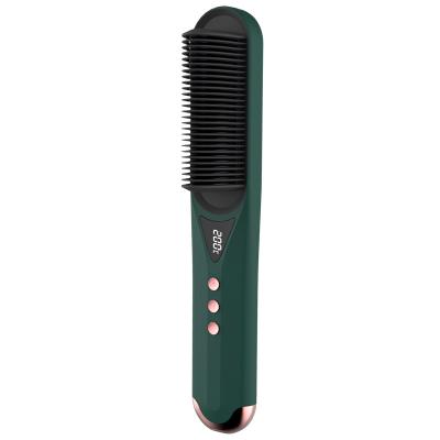 China 2022 Disposable New Fashion Multifunctional 2 in 1 Negative Ion Professional Curly Hair Straightening Care Comb Suitable for Women for sale