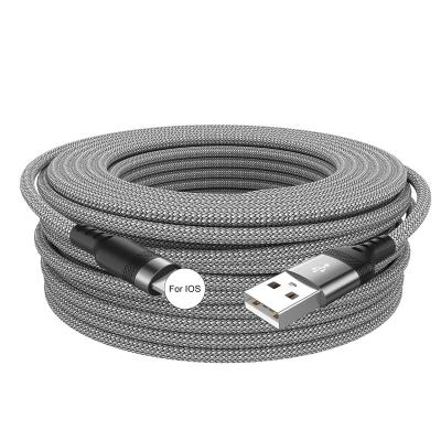 China Mobile Phone USB Cable Factory 10ft/16ft/26ft Nylon And Braided Net Double USB To IOS Cable Fast Charging Data Cable Long Charging Cable for sale