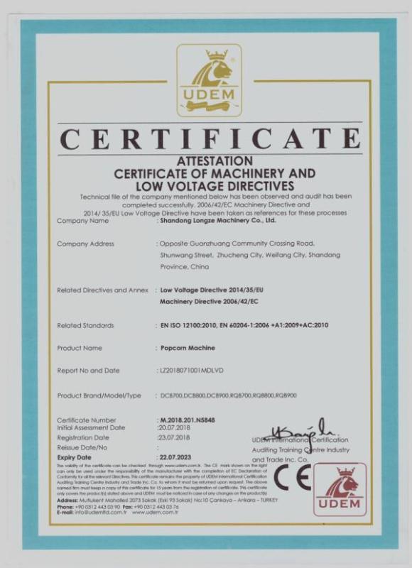 CE - Shandong Longze Machinery Co., Ltd.