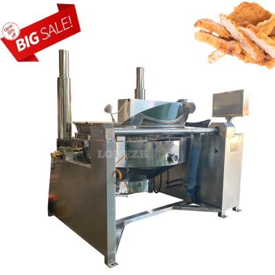 China Commercial High Capacity Fried Snacks Machine Continuous Potato Chips Tofu Frying Machine for sale