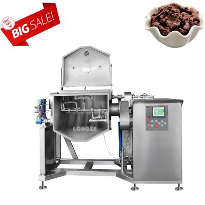 China Full Automatic Vegetable Processing Plant Horizontal Steam Coated Bean Paste Thick Porridge Dough Heating Jam Cooking With Stirring for sale