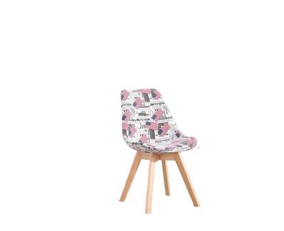 China Modern Design Modern Hot Selling Fabric Dining Chair With Wooden Legs for sale