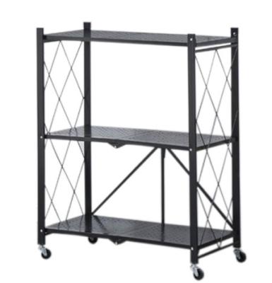 China High Quality Hotel Folding Design Kitchen Storage Racks Metal Shelf Rack Kitchen Appliance Storage for sale