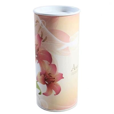 China Recycled Materials Custom Design Kraft Paper Containers Cylinder Box Tea Coffee Paper Gift Box for sale