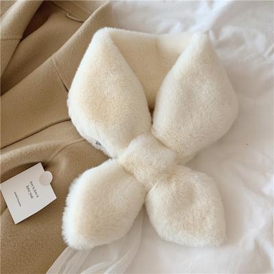 China Common High Quality Plush Women Faux Fur Scarves Mixed Colors Plush Scarf Winter Sheer Scarf Low MOQ for sale