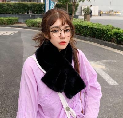 China High Quality Winter Scarf Large Plush Faux Fur Scarves Running Women Scarf For Women for sale