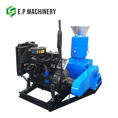 China pellet machine making price and hammer mill diesel grinding crusher with pelletizer commercial wood pellet machine en venta