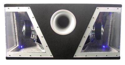 China Auto Speaker Enclosures , Car Audio Box 12 Inch 4 OHM Subwoofer for sale