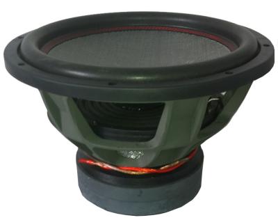 China Wettbewerbs-Auto Subwoofer Effektivwert-3000W mit flacher Aluminiumsprachspule und hoher Rollenschaumeinfassung zu verkaufen