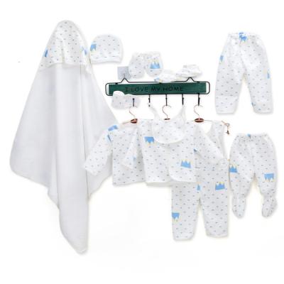 China Breathable HY-99 11pcs set 100% Cotton Baby Clothes  0-1 years Cartoon printing Newborn Infant Baby Boy Girl Layette Sets for sale