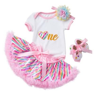 China Washable HY-37 western baby girl party dress for 2 years old embroidered children frocks designs girls tutu dress for birthday for sale