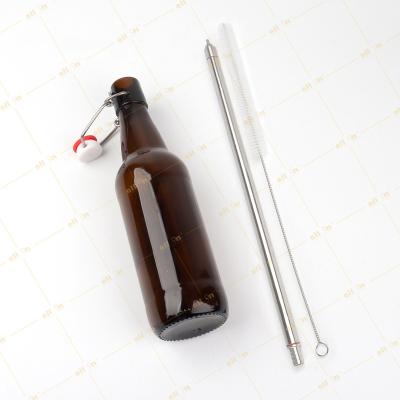 China Cheap 304 Stainless Steel ALL IN HOUSE Food Brew Tip Spring Tube Craft Beer Manual Bottle Filler 350mm Length With Brush for sale